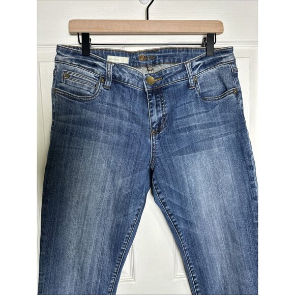 Kut From The Cloth 10P Catherine Boyfriend Jeans Mid Rise Slim Medium Wash Blue - Picture 4 of 12